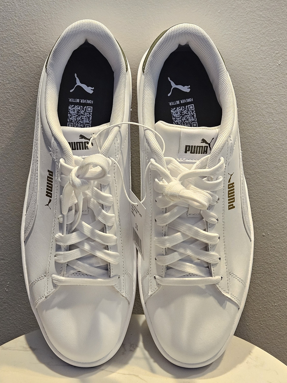 Puma Men's White & Green Ace Court Sneakers Men's Size 11 - New with Box